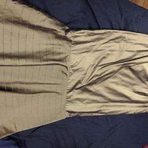 Bronze-Green Silk Mermaid Skirt